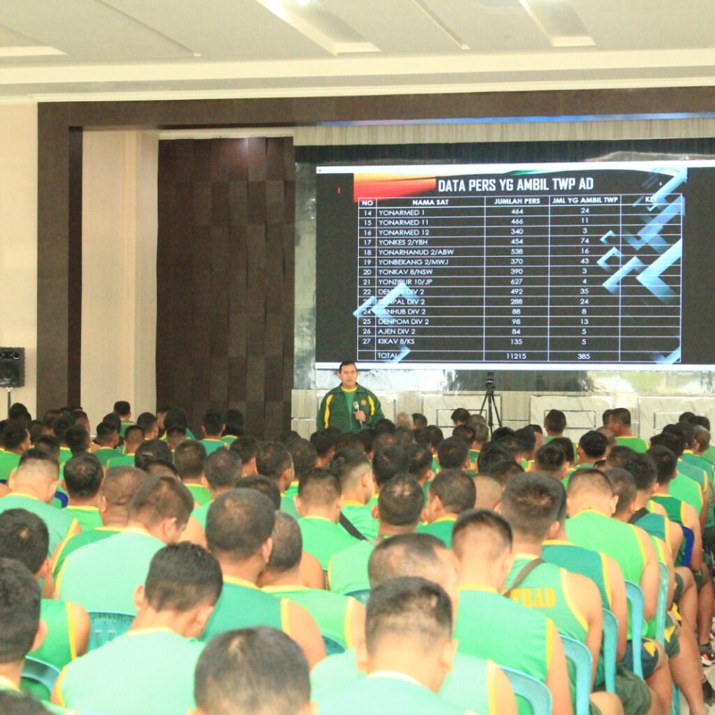 Prajurit di Madivif 2 Kostrad Ikuti Grand Launching App ETWP AD dan Penyerahan Gam PNS TNI AD Secara Simbolis