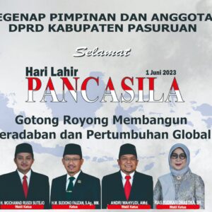 Pimpinan DPRD Kabupaten Pasuruan Ucapakan Selamat Hari Lahir Pancasila