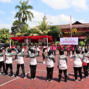 Seru!, Olaraga Bersama Meriahkan Hari Jadi Polwan Ke – 75 Di Polres Malang