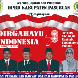 DPRD Pasuruan Ucapkan Dirgahayu Kemerdekaan RI ke 78
