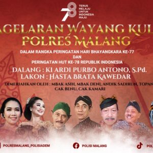 Saksikan! Pagelaran Wayang Kulit di Polres Malang dalam rangka HUT RI ke-78, Menangkan Ratusan Hadiahny