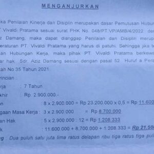 Abaikan Anjuran Disnakertrans Maluku Pasca Pecat Karyawan, Bos PT Vivaldi Pratama Terancam Pidana