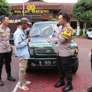 Ungkap 29 Kasus Curanmor, Polres Malang Kembalikan Kendaraan Curian kepada Pemiliknya