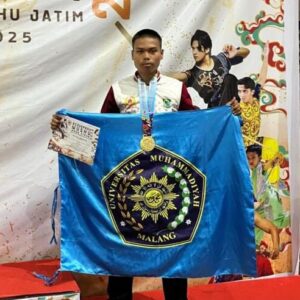 Roky Leksana, Mahasiswa Vokasi UMM Raih Juara 3 di Kejurprov Wushu 2025