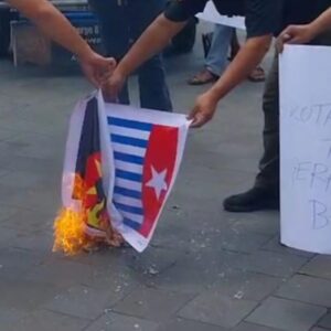 PELITA Nusantara Tolak AMP di Malang, Bakar Bendera Papua Merdeka
