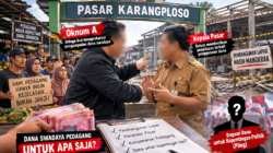 Pedagang Pasar Buah Karangploso Geger, Dana Swadaya Lapak Dipertanyakan: Ke Mana Uang Pedagang Mengalir?